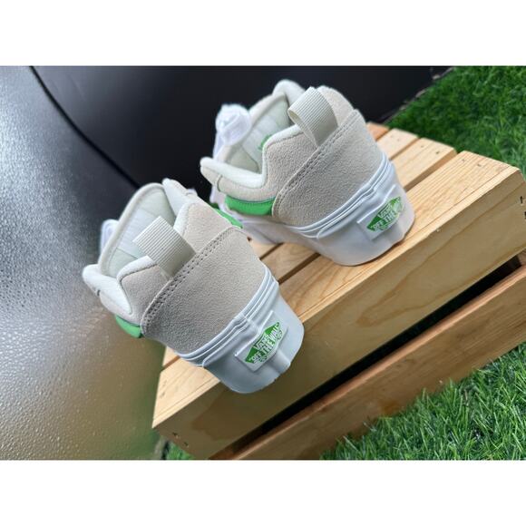 Vans -Old Skool-Platform Sneakers-Beige/White/Green-Size 6.5W - Picture 5 of 10